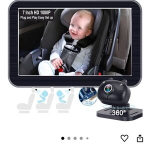 Black Vehicle Backup Camera with HD Display and Night Vision